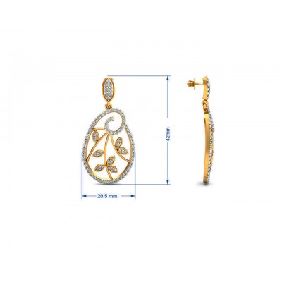 Bela Diamond Dangle Drop Earrings